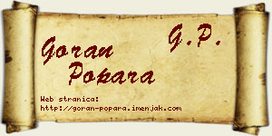 Goran Popara vizit kartica